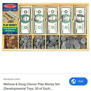 Melissa and Doug Wood Cash Box